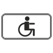 Дорожный знак 8.17 «Инвалиды» (металл 0,8 мм, I типоразмер: 300х600 мм, С/О пленка: тип А коммерческая)